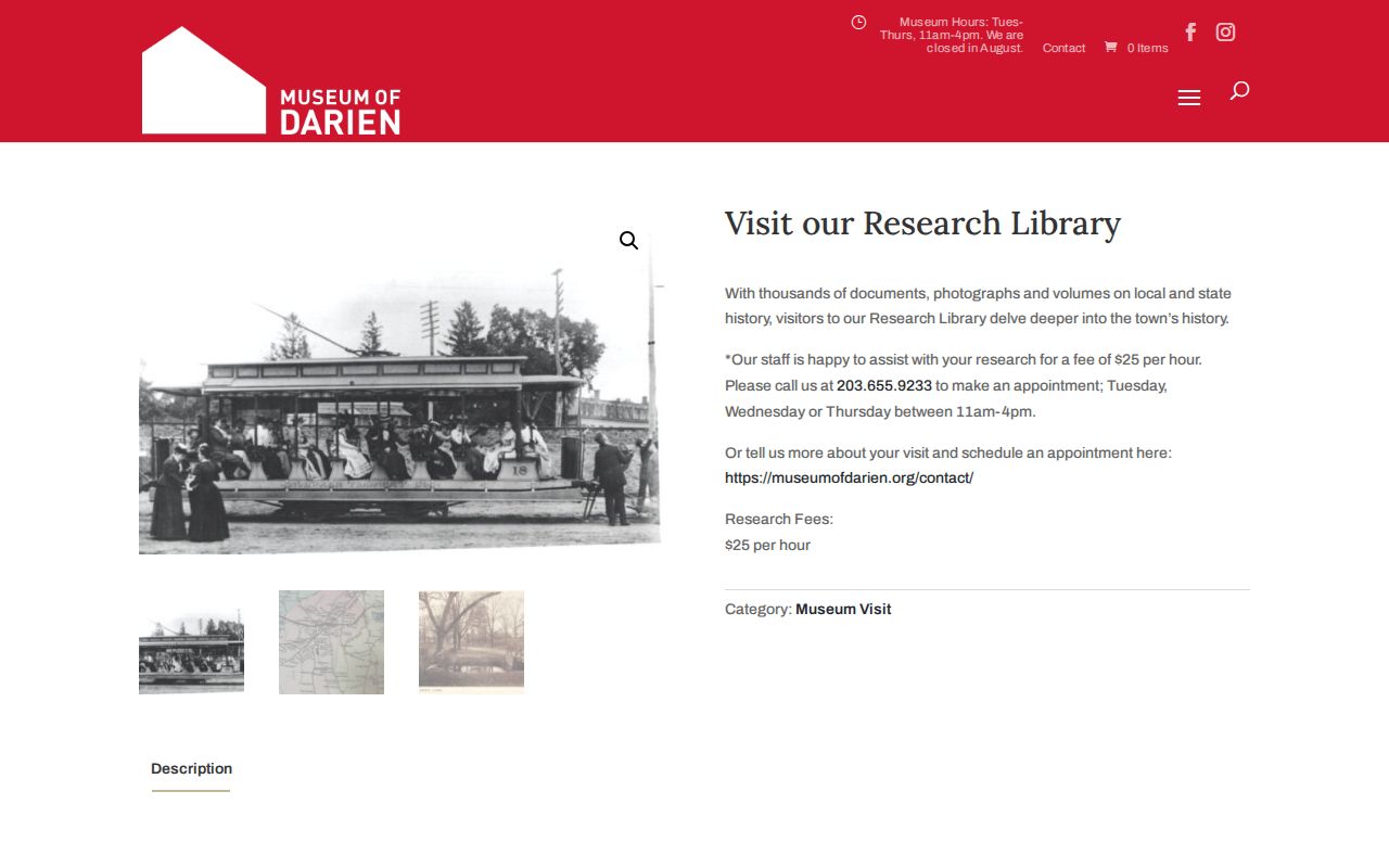 Darien city directory research at the Museum of Darien research library