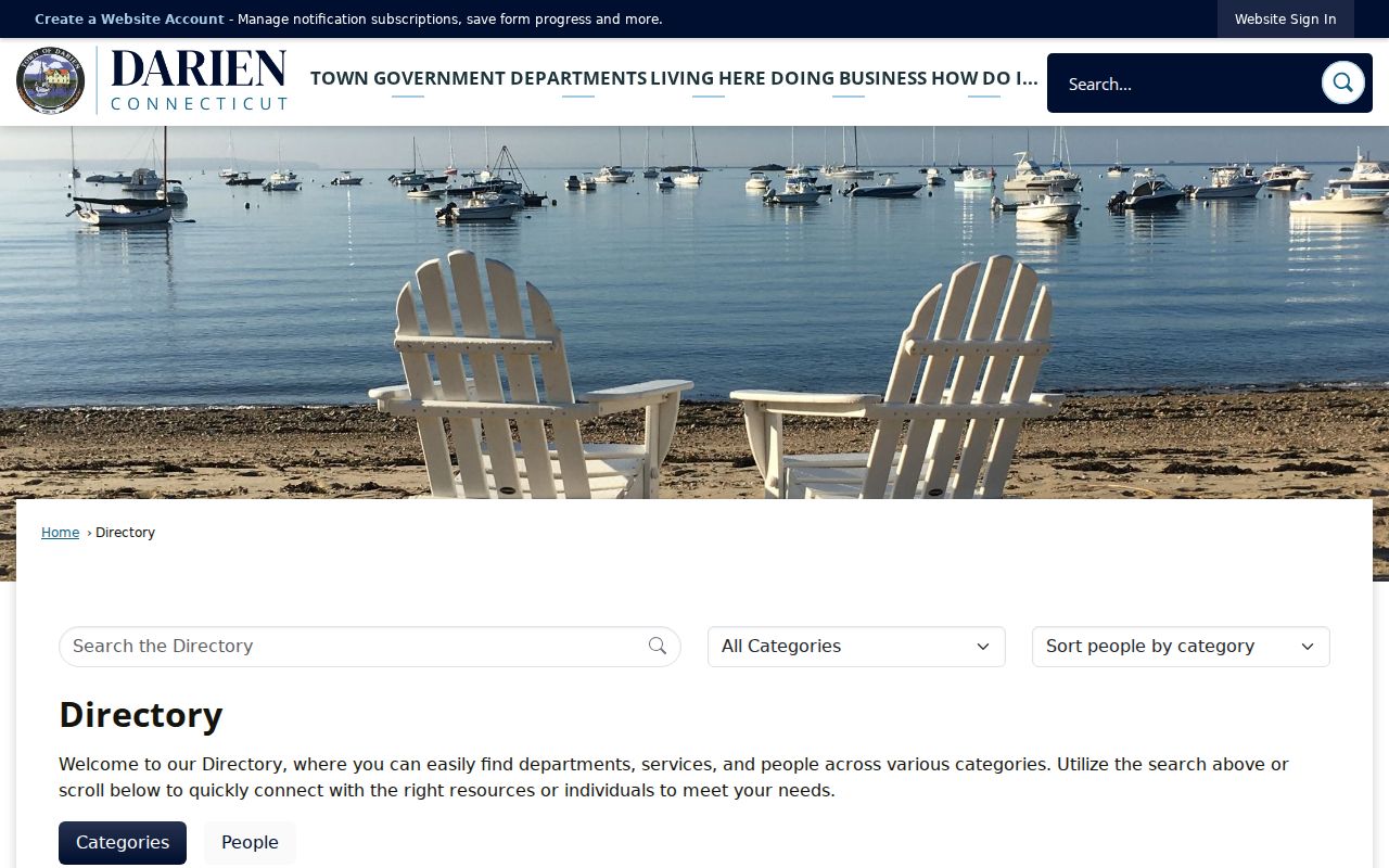 Darien residents directory municipal staff and local history source