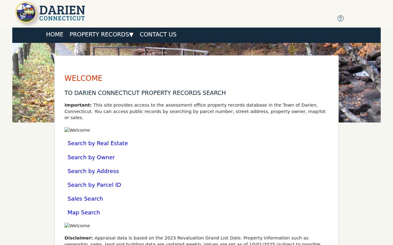 Darien residents directory Assessor property search portal