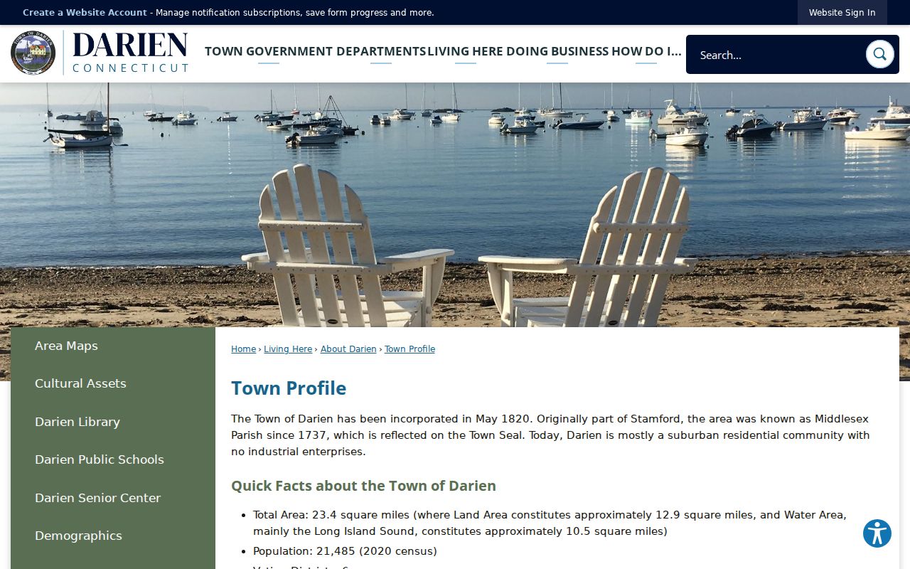 Darien ZIP code directory town profile and postal geography